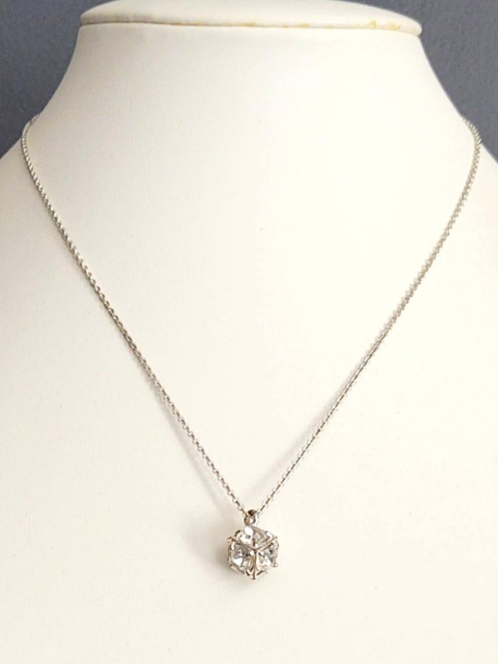 Vintage AVON cube cz necklace